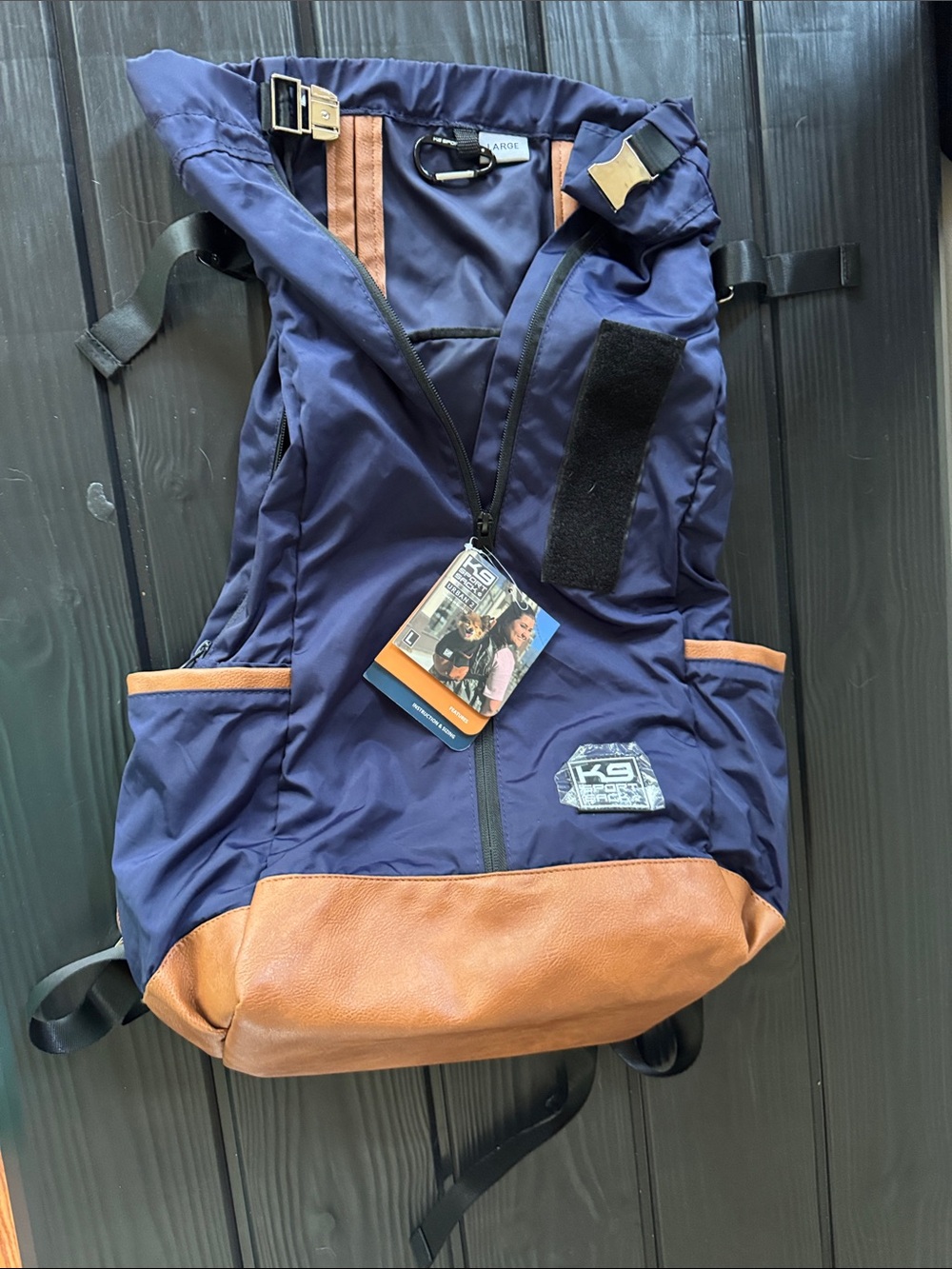 NWT K9 Sport Sack Blue & Brown Dog Carrier Backpack large